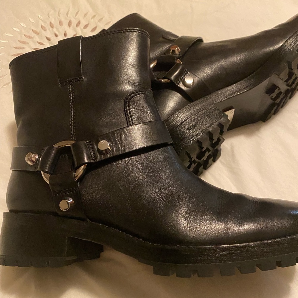 Michael Kors Macey Moto boots.